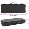vidaXL Portable Flight Case Black 39.6"x16.5"x6.7" PP