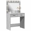 vidaXL Dressing Table Grey sonoma 78.5 x 41 x 135 cm Engineered wood