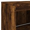 vidaXL Sideboard Smoked oak Engineered wood, glass Large Lights
