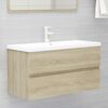 vidaXL Sink Cabinet Sonoma Oak Engineered Wood Sink Cabinet Rectangular