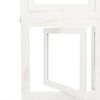 vidaXL Room Divider 3 Panels White Solid Wood Paulownia