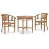 vidaXL Garden Dining Set Natural Teak Solid Teak Wood Compact Durable