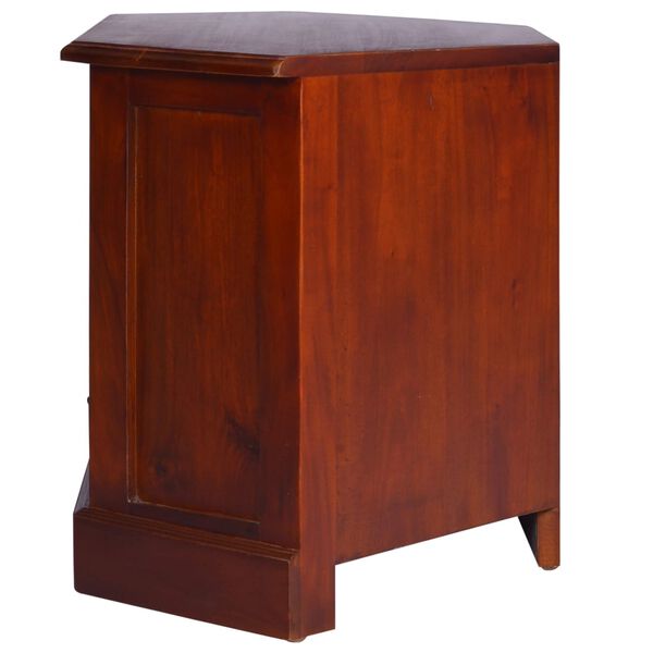 vidaXL Corner TV Cabinet Dark brown Solid mahogany wood Compact corner