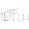vidaXL Gazebo with Roof White 29.3'x19.3'x12.3' Polyethylene