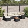 vidaXL Garden Sofa Set Black PE Rattan 8 Piece Modular Garden Sofa Set