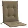 vidaXL Lowback Chair Cushion Set of 4 Melange Taupe