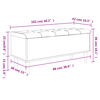 vidaXL Storage Bench White and Light Gray
