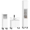 vidaXL Bathroom Furniture Set White Engineered wood, metal
