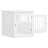 vidaXL Dog Crate Furniture White Engineered wood Medium Locks