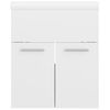vidaXL Sink Cabinet With Basin High gloss white Engineered wood and ceramic