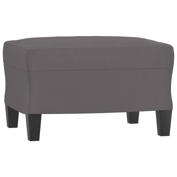 vidaXL 3-seater Sofa With Footstool Grey
