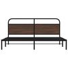 vidaXL Bed Frame Brown Oak Steel Double Bed Frame Rectangular