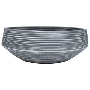 vidaXL Countertop Basin Grey Round Φ16.1x5.5" Ceramic