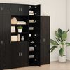 vidaXL Slim Storage Cabinet Black oak 30 x 42.5 x 225 cm