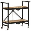 vidaXL Kitchen Trolley 34.2"x14.2"x31.9" Solid Mango Wood