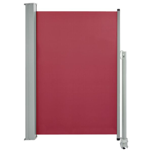 vidaXL Side Awning Red Polyester with PU coating 47.2 x 118.1 in