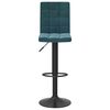vidaXL Bar Stool Set of 2 Blue Velvet (100% Polyester) Standard Swivel