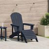 vidaXL Adirondack Chair Navy 74 x 82 x 92cm HDPE