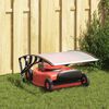 vidaXL Robot Lawn Garage Roof Black and silver