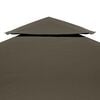 vidaXL Gazebo Top Cover Taupe Polyester with PVC coating 13.1 x 9.8 ft