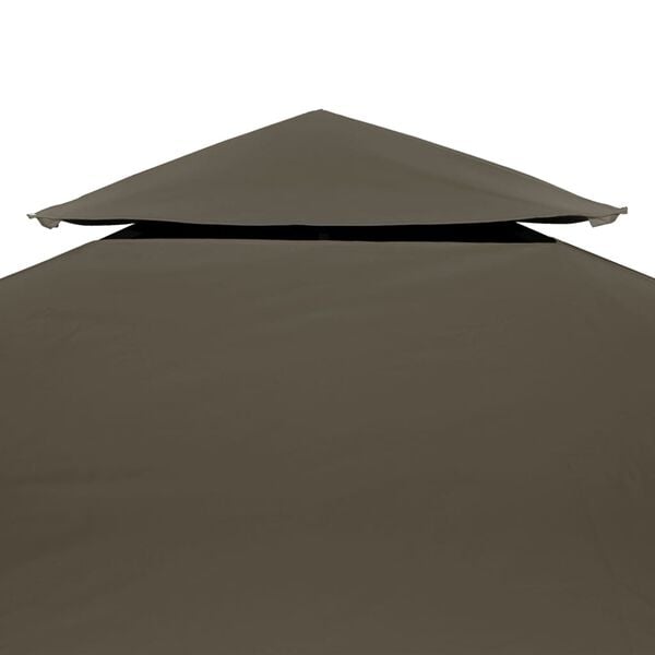 vidaXL Gazebo Top Cover Taupe Polyester with PVC coating 13.1 x 9.8 ft