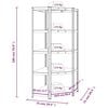 vidaXL 5-Layer Corner Shelf Blue Steel&Engineered Wood