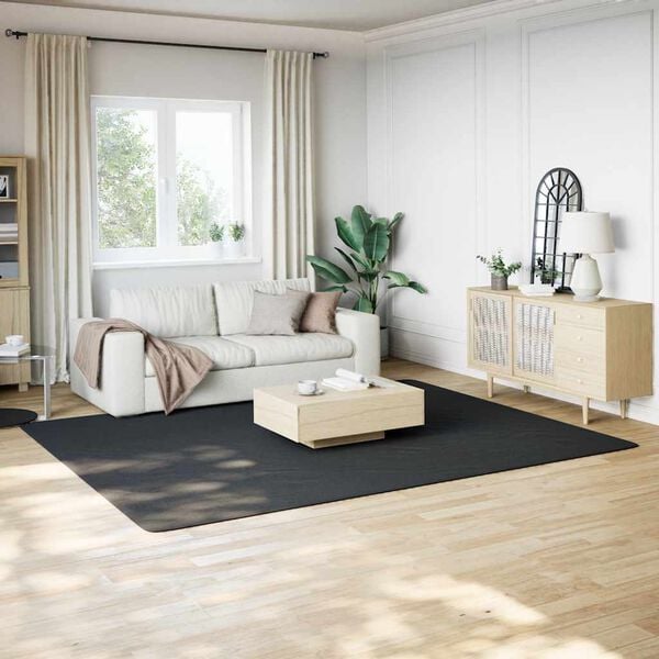 vidaXL Shaggy Rug Black 100% Polyester Large Non-slip Shaggy Rug