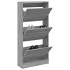 vidaXL Shoe Cabinet Grey sonoma Engineered wood 23.6 x 8.3 x 49.4 in