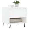 vidaXL Coffee Table Set of 2 High gloss white Engineered wood, metal
