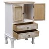 vidaXL Drawer Cabinet White Paulownia wood Medium Drawer Cabinet