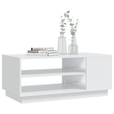 vidaXL Coffee Table White 40.2"x21.7"x16.9" Engineered Wood
