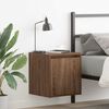 vidaXL Wall-mounted Bedside Cabinet Brown oak Engineered wood Medium
