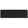 vidaXL TV Wall Cabinet Black Engineered wood 53 in x 12.2 in x 15.6 in