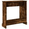 vidaXL Fireplace Surround Smoked Oak 35.4x11.8x35.4" Engineered Wood