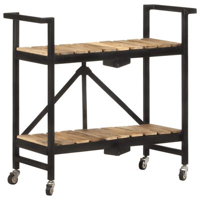 vidaXL Kitchen Trolley 34.2"x14.2"x31.9" Solid Mango Wood