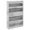 vidaXL Shoe Cabinet Concrete grey Engineered wood 31.5 in wide, compact