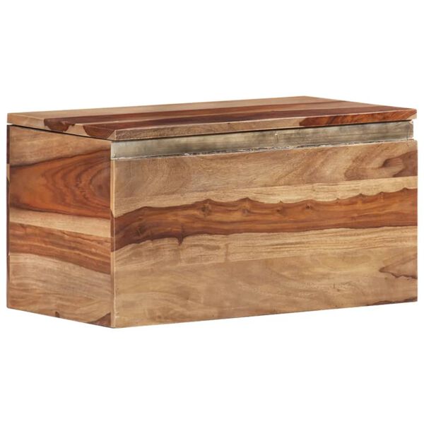 vidaXL Storage Chest 22.4"x11.8"x11.8" Solid Wood