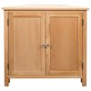 vidaXL Corner Cabinet Brown Solid oak and MDF with oak veneer