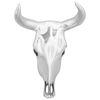vidaXL Bull Skull Silver 34 x 13 x 53 cm Aluminium