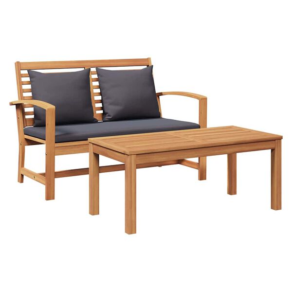 vidaXL Garden Bench Natural 110 x 64 x 76.5 cm Solid teak wood
