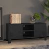 vidaXL TV Cabinet Black Metal Medium TV Cabinet Rectangular