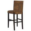 vidaXL Bar Chair Brown and Black Solid rubber wood, fabric (100% polyester)