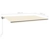 vidaXL Retractable Awning Cream Powder-coated aluminum 236.2 x 118.1 in