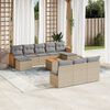vidaXL Garden Sofa Set Beige, Light Grey