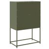 vidaXL Sideboard Olive Green Steel Medium Sideboard Rectangular
