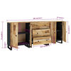 vidaXL Sideboards 3 pcs Rough Mango Wood