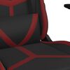 vidaXL Gaming Chair with Footrest Black and Wine Red Faux Leather