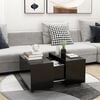 vidaXL Coffee Table Black Engineered wood Small Extendable