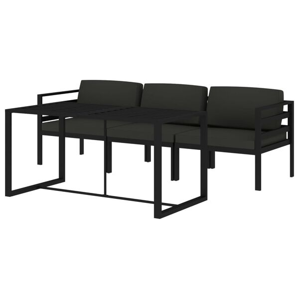 vidaXL Garden Lounge Set Anthracite Aluminum Medium Modular