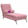 vidaXL Massage Chaise Lounge Pink